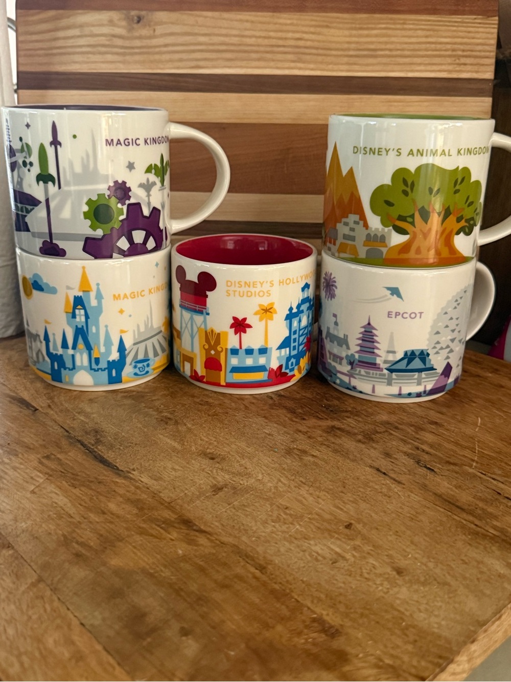Disney Colorful Park Icon Starbucks Stackable Mugs - Multicolor Accents